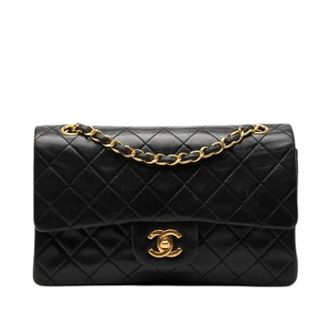 Chanel Pre-owned Classic Double Flap Shoulder Bag - Dames - Pre-owned - Zwart - Maat: ONE Size Leer