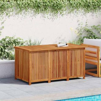 Berkfield Home Garden Storage Box 150x80x75 cm Solid Wood Acacia in Brown | Size: 150 x 80 x 75 cm