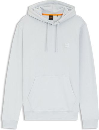 BOSS Logo-patch hoodie in cotton terry