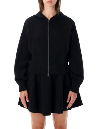Lisa Yang Lilia Cropped Peplum Zip Hoodie