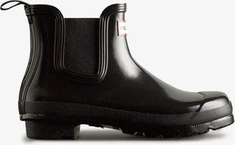 Hunter Original Gloss WFS2078RGL Chelsea Boots Womens 6 Black Waterproof ZPO2619