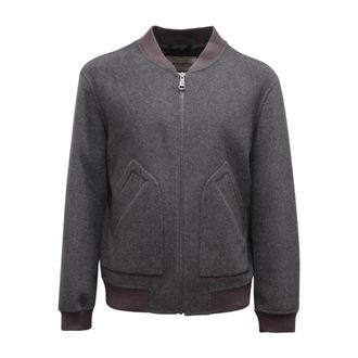 Amaranto Wol Kasjmier Jas Grijs Model B6S0006 - Heren - Bomber jackets - Grijs - S - Wol - Jassen
