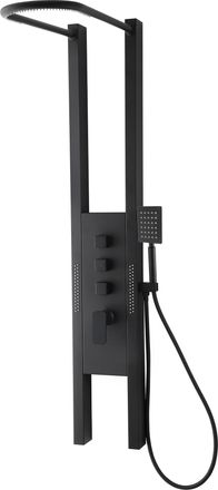 Badplaats Panel De Ducha Caspian 145 X 26 Cm - Negro - Juego De Ducha De A