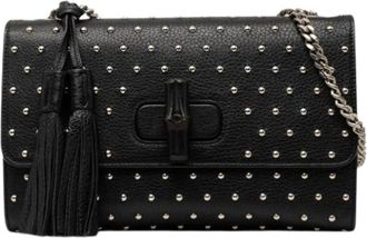 Gucci Pre-owned Vintage Bamboo Twist Lock Crossbody - - Pre-owned - Donna - Nero - ONE SIZE