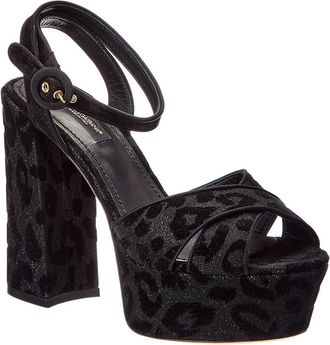 Dolce & Gabbana Velvet Platform Sandal