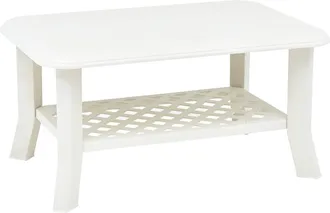 vidaXL Mesa De Centro De Pl&aacute;stico Blanco 90x60x46 Cm Vidaxl