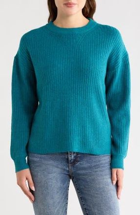 b.young Onema Long Sleeve Crewneck Knit Sweater in Tahitian Tide at Nordstrom Rack, Size X-Large