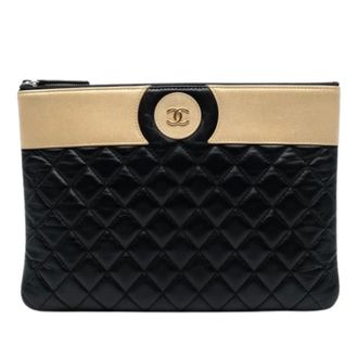 Chanel Pre-owned Clutches, female, Black, Size: ONE SIZE Pre-owned Leather Clutch