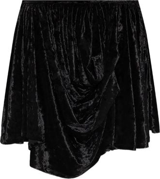 Ganni Minigonna drappeggiata - Nero