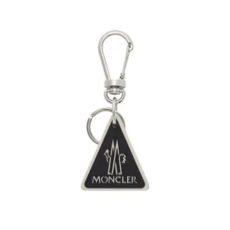 Moncler Logo Leather Key Ring Black Size One size