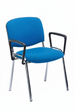 Regalos Miguel Sillas De Escritorio - Pack 4 Sillas Ofis Chrome Con Brazos - Azul
