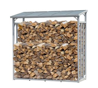 Quick-Star Quick-star - Aluminium Kaminholzregal Xxl 185 X 70 X 185 Cm Garten Kaminholzunterstand 2,3 M&sup3; Kaminholzlager Stapelhilfe Aussen