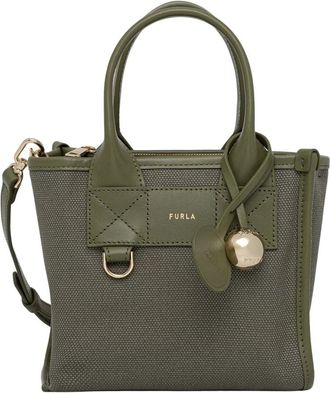 Furla Divide It Mini Tote - Dames - Handtassen - Groen - ONE Size - Katoen - Tassen