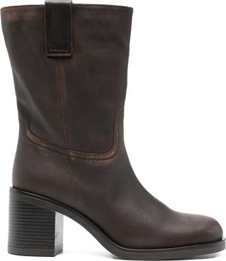 Carmens Mia mid-calf boots - women - Leather/Fabric/Rubber - 40 - MARRONE