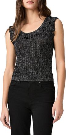 Paige Clareen Metallic Sweater Tank in Black at Nordstrom, Size Small