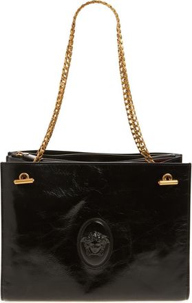 Versace Medium Cabine Shoulder Bag in Black-Gold at Nordstrom