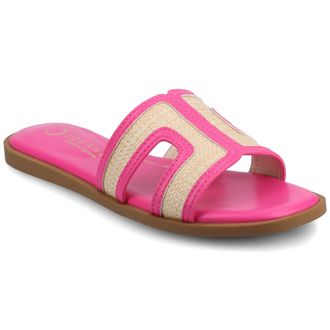 Journee Collection Women & apos;s Primah Medium and Wide Width Flat Sandals