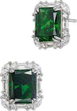 Savvy Cie Jewels Silver CZ Stud Earrings