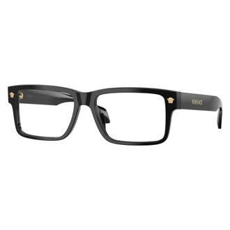 Versace Glasses, male, Black, Size: 56 MM Square Optical Frame