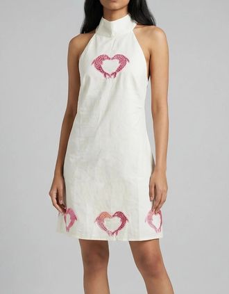 Oceanus Womens Dolphin Heart Halter White Dress - Size: 10/8