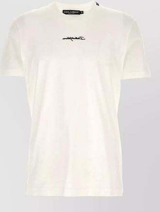 Dolce & Gabbana logo patch crew neck short sleeve t-shirt