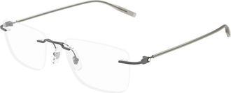 Montblanc Glasses - Heren - Brillen - Grijs - 51 MM - Accessoires