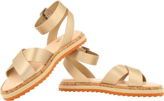 Bullboxer Waltton 053001F1S Sandals Womens 9 Platinum Cutout Ankle Strap KHD758