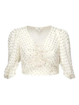 Chlo&eacute; silk top - women - Silk - 25 - White