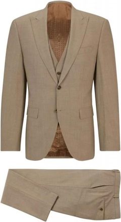 HUGO BOSS H-Jeckson 3Pcs 241 - Heren - Business pakken - Beige - XL - Wol - Kostuums