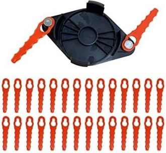 OEM 31 Piezas De Cabezales De Cuchillas Af-100 Para Desbrozadora, Doblemente Dentados. Reemplazan Las Cuchillas De Pl&aacute;stico Compatibles Con Las Desbrozado