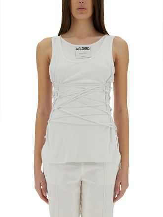 Moschino Tank Top With Laces-Donna