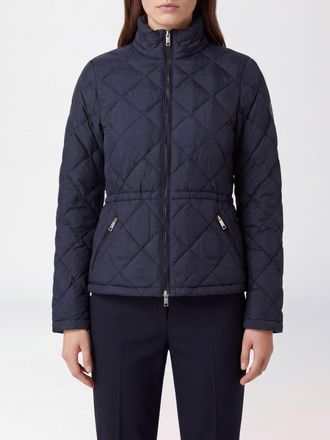 Burberry Piumino corto in nylon trapuntato con collo alto e logo a contrasto