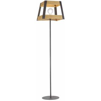 Leuchten Direkt Leuchten Direkt - Lampadaire r&eacute;tro salon salle &agrave; manger plafonnier en bois lampe sur pied noir LeuchtenDirekt 15723 -79
