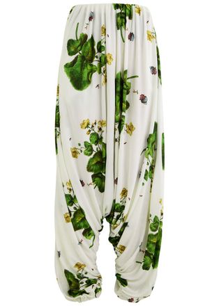 Loewe Womens Printed Draped Jersey Trousers UK8/S - Multi Print - 36 (UK8 / S)