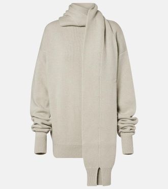 Calvin Klein Scarf-detail cashmere sweater