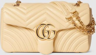 Gucci GG Marmont Medium Shoulder Bag, Yellow, Leather