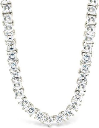 Sterling Forever Brette Slide Tennis Necklace in Silver at Nordstrom