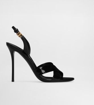 Dolce & Gabbana Calfskin Sandals - Woman Sandals And Wedges Black 36.5