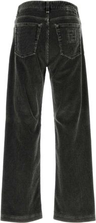Fendi Mens Cord Jean Gray Cotton