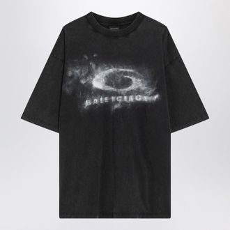 Balenciaga Black Faded Crayon Loop Oversize T Shirt