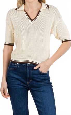 Marella Embi Polo Sweater In Wool White