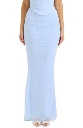 House of CB Cassidy Ruched Maxi Skirt in Skyride at Nordstrom, Size X-Large