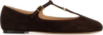 Chlo&eacute; Brown Suede Ballet Flats