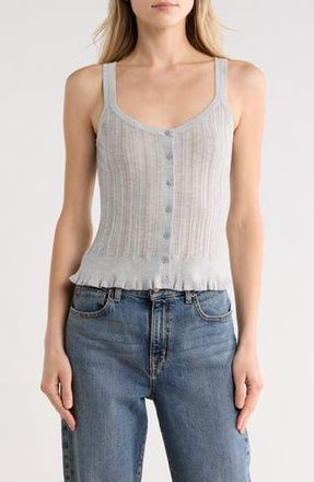 Ulla Johnson Callie Pointelle Knit Camisole in Slate at Nordstrom Rack, Size X-Large