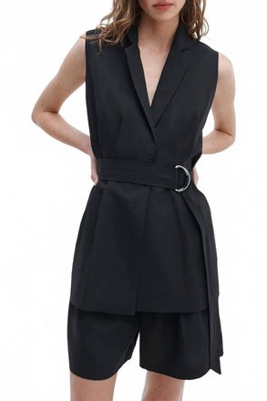 Rag & Bone Mandi Belted Vest In Black