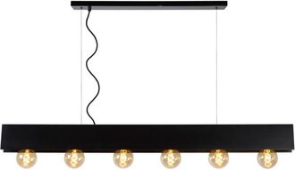 Lucide Surtus - Bar Pendant Light - 6xE27 - Black - Lucide