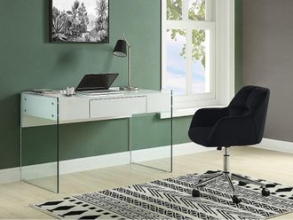 Vente-Unique Sedia da ufficio Velluto Nero Altezza regolabile - PEGA