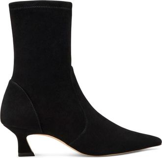 Stuart Weitzman Vinnie Bootie 50 - Dames - Laarzen met Hak - Zwart - 36 1/2 EU - Su&egrave;de - Schoenen