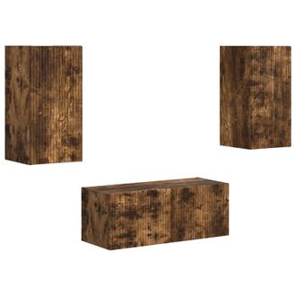 vidaXL Conjunto De Mueble De Tv 2 Pcs Roble Ahumado Vidaxl