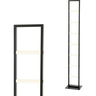 Jonathan Y Designs Ivan 59.3 Minimalist Modern Iron Ladder Dimmable Integrated LED Floor Lamp, Black at Nordstrom